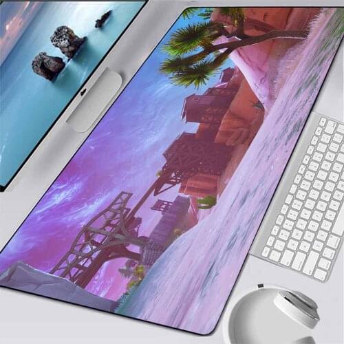 Lake View Gaming Mouse Pad Genshin Impact Gaming Accessories Carpet Hololive Apex Legends Mat Mausepad Desk Pad Nier Automata Xl