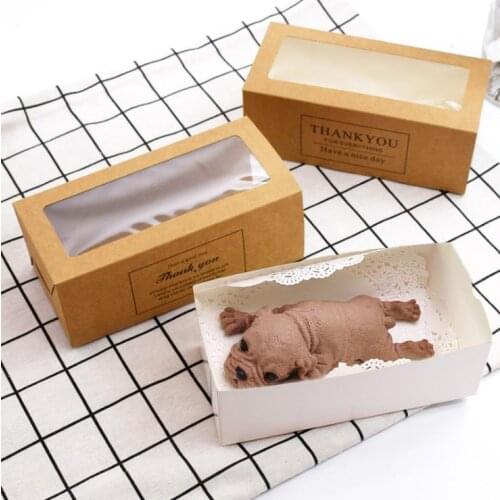 Kraft paper Sweet Time Drawer Stlye Paper Box Handmade Cookies Baking Pack Baby Shower Child Favor Gift Cake Decoration