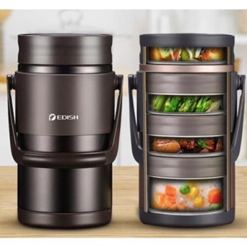 Big Capacity 304 Stainless Steel Vacuum Insulated Lunch Box Insulated Barrel Adult Students Lunch Box Warmer Lunch Box