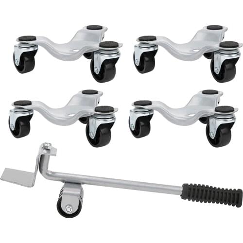 400kg Furniture Transport Set Silver Lifter Moving Plate for Heavy Objects Bearing