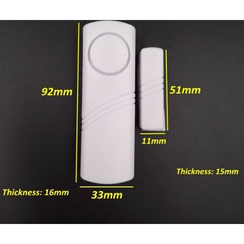 Independent Wooden Door Alarm Sensor With 90Db Buzzer Window Detector Anti-Theft and Anti-Intrusion Alarm System AAA Battery
