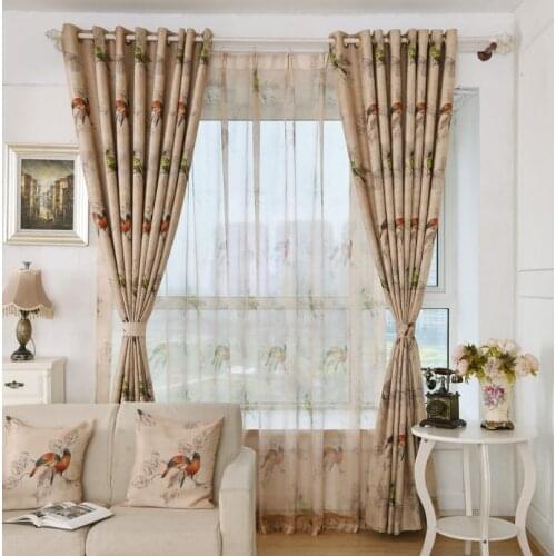 2021 New American High-end Simple Garden Balcony Curtain Study Foreign Trade Small Fresh Curtains for Living Dining Room Bedroom