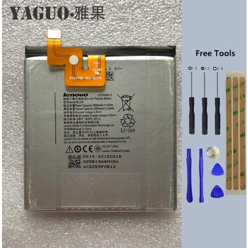 Original 2900/3000mah BL230 Battery Li-ion BL-230 For Lenovo Vibe Z2 k920 mini Z2W Z2T Mobile Phone Battery + Free Tools