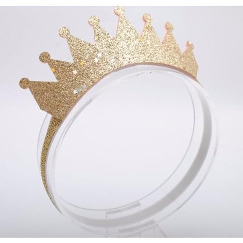 1Piece Girls Hair Crown Headbands Glittering Girls Hair Bands Hair Accessories Princess Tiara Headwear