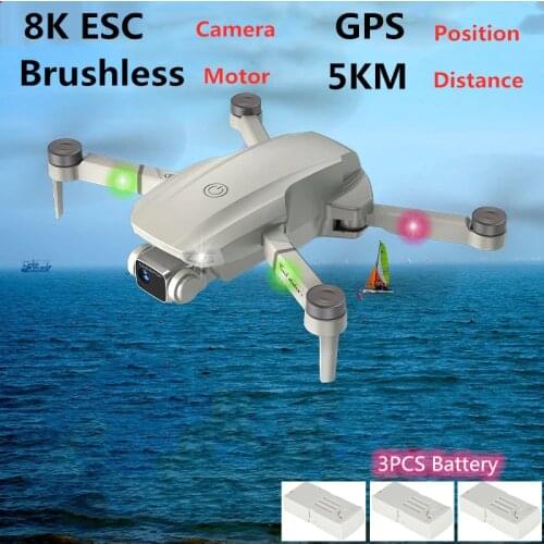8K ESC Camera Professional WIFI FPV Drone 5KM RC Distance GPS Dual Postion Brushless Motor Smart Follow Me RC Aircraft Boy Gifts