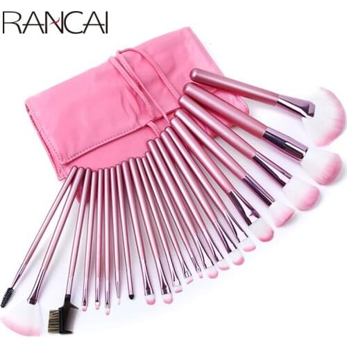 RANCAI 22PCS Professional Makeup Brush Set Big Loose Powder Foundation Eyeshadow Eyeliner Eyebrows Eyelashes Contour Highlight