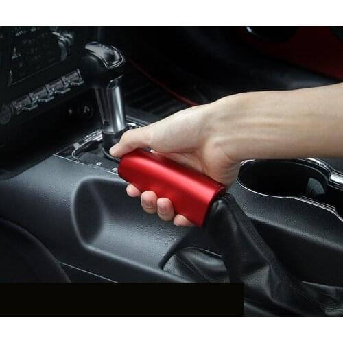 Silver Blue Red Metal Handbrake Cover For Ford Mustang 2015 16 17 2018 AAA031