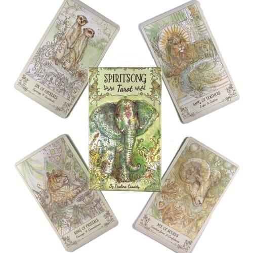 Spiritsong Tarot Deck Leisure Party Table Game High Quality Fortune-telling Prophecy Oracle Cards With Guide Book