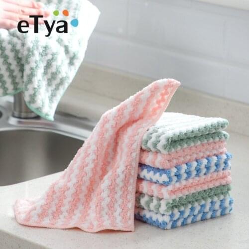 Super Absorbent Microfiber Handkerchief Cloth High-Efficiency Tableware Household Cleaning Towel Kichen Tool Gadgets Cosina