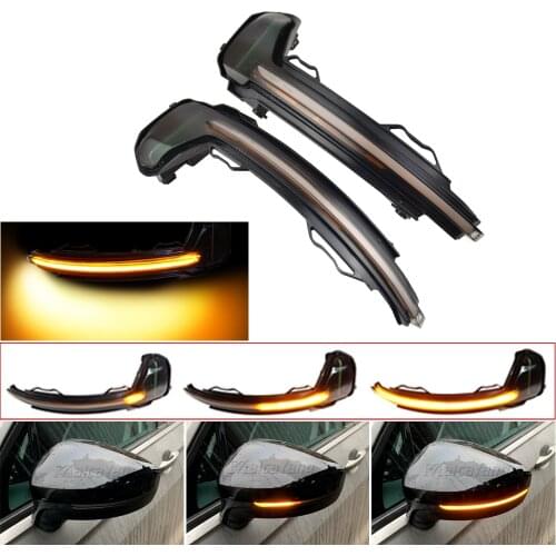 For VW Tiguan MK2 2017 2018 2019 2020 Touareg MK3 EU 2019 Side Rearview Mirror LED Dynamic Turn Signal Light Blinker Indicator