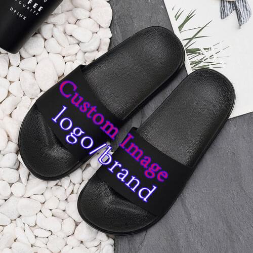 Brand Designer Customize Your Logo Image 3D Print Summer Female male Kids Indoor Non-slip Slipper Zapatos Mujer Dropshipping