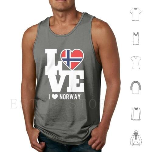 Love Norway Patriotic Norwegian Expat Tank Tops Vest Sleeveless Norway Love Norway Patriot Patriotic Norway