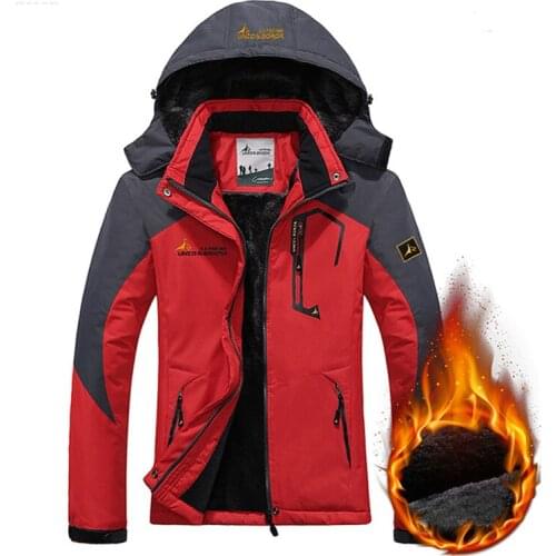 Winter Jacket women Fleece inner Hiking Jacket Thick Warm Parka Waterproof Windproof Hooded Coat Outdoor Raincoat Windbreaker