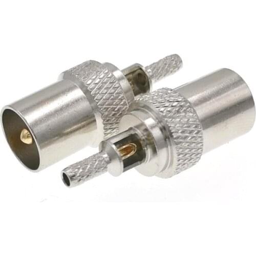 100pcs IEC DVB-T TV PAL Male Crimp For RG174 RG179 RG316 RG188 Coax Cable RF Connector