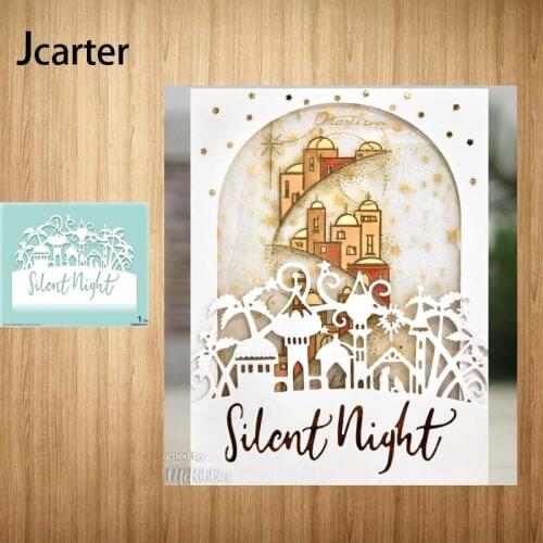 2021 House Tree Lamp Silent Night Metal Cutting Dies Craft Handmade Knife Mould Blade Punch Stencils Dies Cut Scrapbooking Model