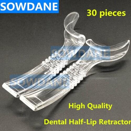 30 pcs Dental Lip Cheek Retractor Mouth Opener Photograghic Tool Dentist Plastic Half-Lip Retractor Mouth Gag Autoclavable