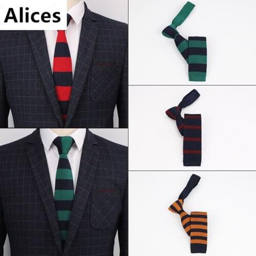5.5CM Mens Knit Tie Crew Cut Necktie Gifts for Men Neckties Accessories Formal Dress Skinny Ties Fashion Party Wedding ZT01-37