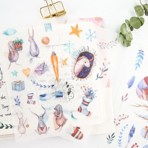 6pcs/pack fairy tale bunny rabbit Paper Stationery Sticker Cartoon For Planner Scrapbooking Diary sticky School Office Supplies