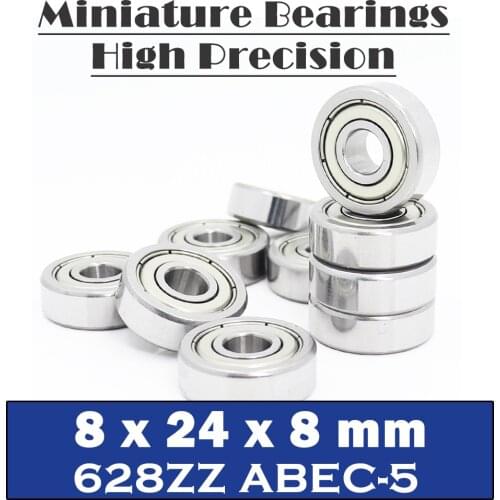 628ZZ Bearing ABEC-5 10PCS 8x24x8 mm Miniature 628Z Ball Bearings 628 ZZ EMQ Z3V3 Quality