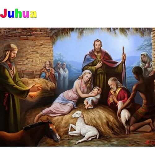 Jesus Birth 5d diy diamond painting full drill mosaic religious diamond embroidery gift diamond stitch needlework religion decor