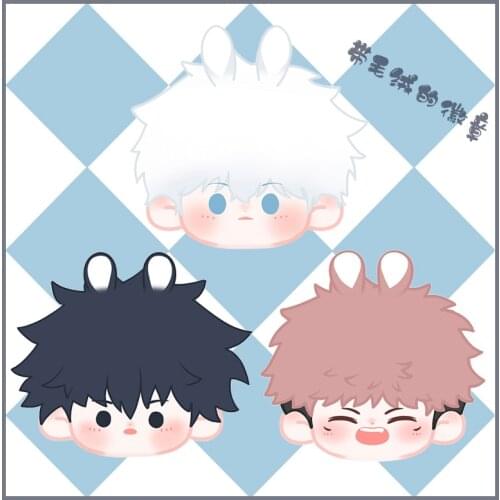 Anime Jujutsu Kaisen Yuji Itadori Fushiguro Megumi Gojo Satoru Cosplay Cute Embroidery Stickers Figure Plush Badge Cartoon Bedge