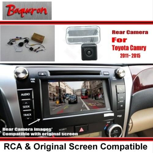 Car Rear View Camera / Back Up Reverse Camera Sets For Toyota Camry XV50 2012~2015 / RCA & Original Screen Compatible