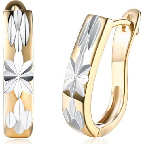 Free shipping fast delivery fashion champagne gold earrings ladies luxury ear button clip on earrings