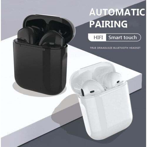 Wireless Headphones Earpiece I12 Tws Wireless Bluetooth 5.0 Original Touch Pop-up Earbuds Handsfree Earphones Ear Buds Other