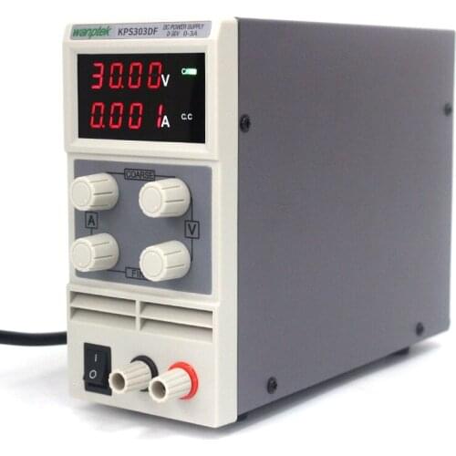 DC Power Supply -30V 3A Adjustable Dual Digital Variable Precision Lab Grade KPS-303DF 0.01V 0.001A