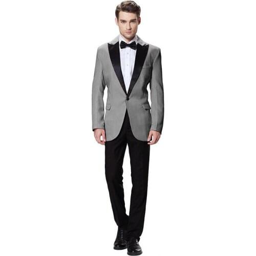 Pure and fresh and new design fashion men suit is suitable for all kinds of ball formal situation 1 button has a bow tie