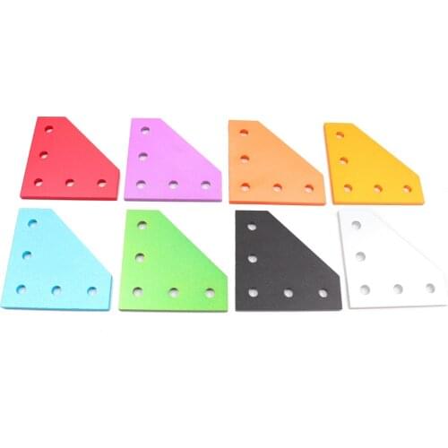 Colorful Joining Plate 5 Holes for Openbuilds CNC V-Slot 2020 2040 Aluminum Extrusion Profiles Prusa I3 Mk3 Bear Blv 3d Printer