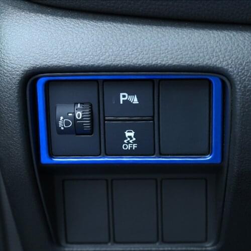 For Honda CRV CR-V 2017 2018 2019 Car Fog Lights Switch Cover Trim Interior Frame Decoration Stickers accessories CarStyling