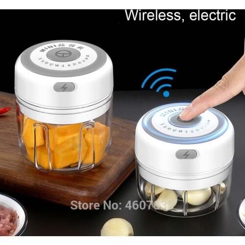 Electric Garlic Masher Sturdy Durable Mini Crusher Chopper USB Charging For Crushed Garlic Meat Ginger Crushed Fresh Chili