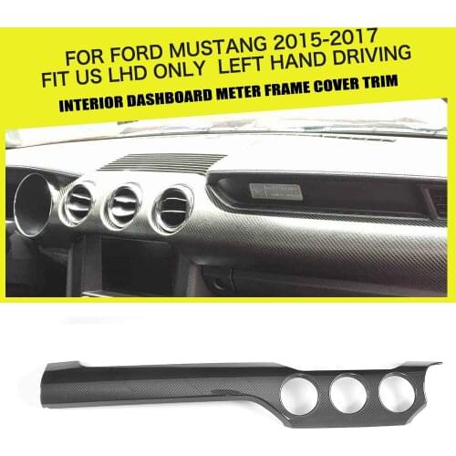 DRY Carbon Interior Dashboard Meter Frame Cover Trim for Ford Mustang GT Coupe 2 Door 2015 - 2017