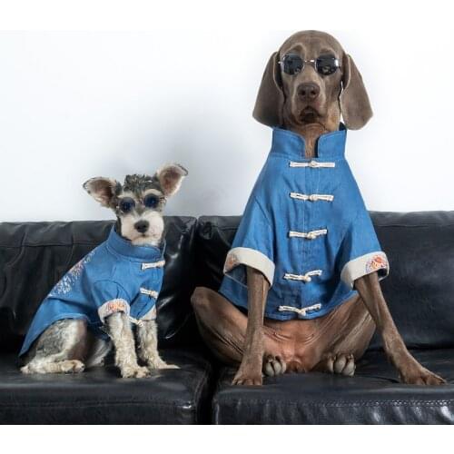 Chinese Tang Suit Dog Clothes New Year Pet Clothing Puppy Small Medium Big Large Dog Costume Coat cheongsam Winter Pet Coat