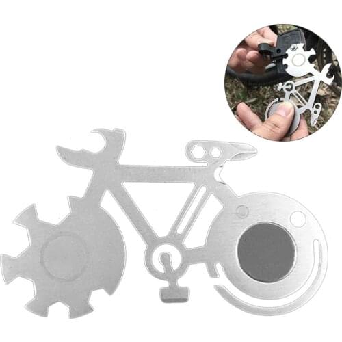 Bicycle Shape Wrench Outdoor Multi-purpose Keychain Bicycle Shape Outdoor Portable Tools Repair Wrench Bike Repair Tools Kit