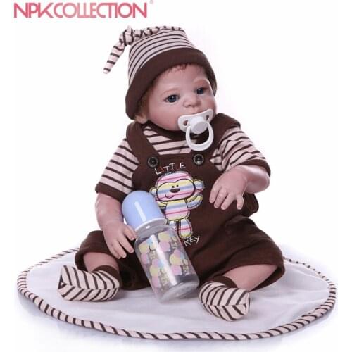 46CM premie bebes Reborn Dolls Realistic newborn baby Doll soft full body silicone Boneca Doll lol doll Christmas Surprice