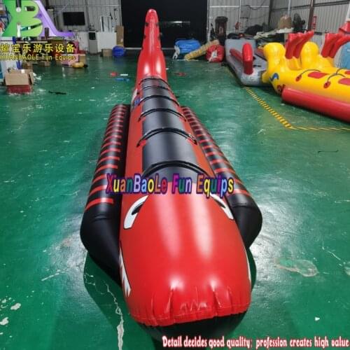 Red Shark Boat Commercial Banana Sled / Banana Boat Inflatable Rafts & Rides/ Inflatable Banana Boat