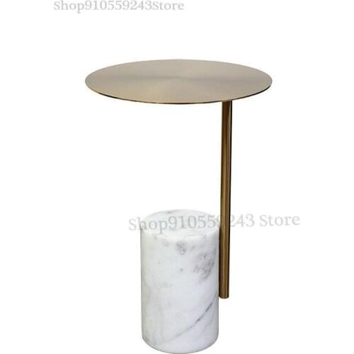 Customized Metal Small Round Table Nordic Sofa Marble Corner Table Small Coffee Table Designer Minimalist Mini Bedside Table