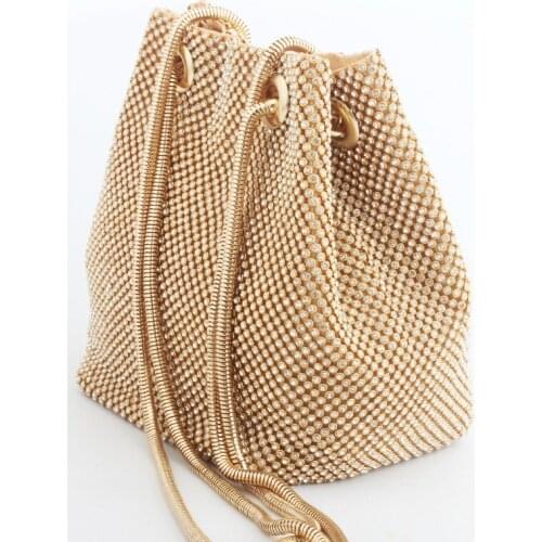 Mini handbag2018 new evening bag diamond diamond flash diamond evening bag high-end banquet bucket bag clutch bagNB033