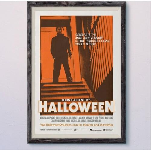 N133 HALLOWEEN (5) Vintage Classic Movie Wall Silk Cloth HD Poster Art Home Decoration Gift