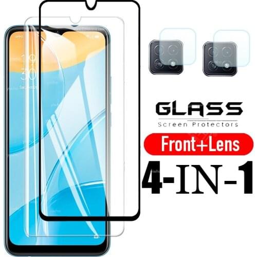 On for Oppo A53 5g Glass Protectve On for Oppo A53s Glass Screen Protector Camera Len Glas OppoA53 A 53 Protection Film HD Black