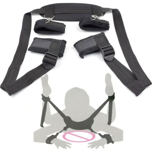 BDSM Restranits Bed Fetish Kit Hand Ankle Cuffs Sling Sex Bondage Roleplay Position Support Adult Toys