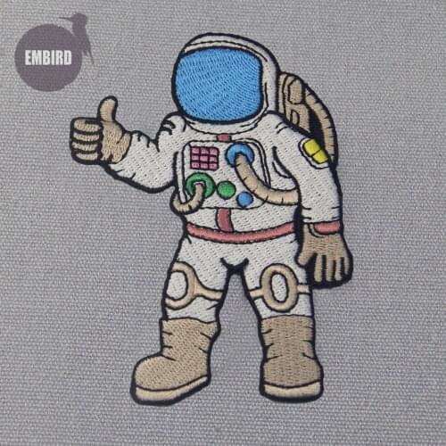Embird patches Embroidered patches retro Astronaut Spaceman A journey To Space ceo-friendly 3D iron on patch for clothes patch
