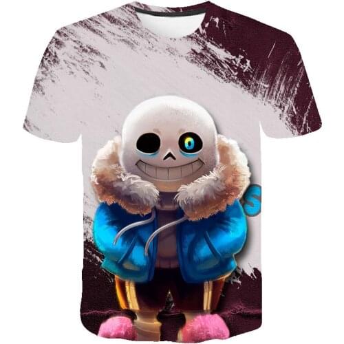 2021 New Summer Boys and Girls Undertale T-shirt 3D Cartoon Print Shirt