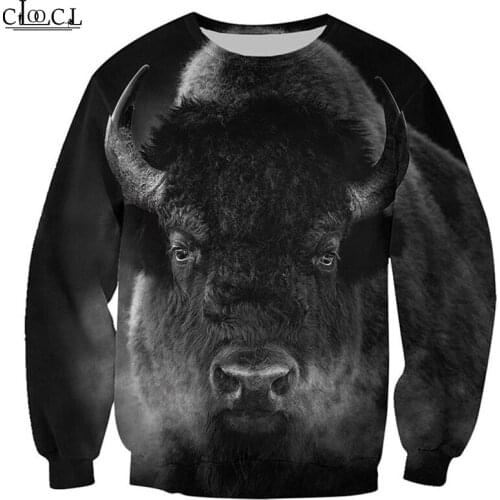 HX Newest Bison Hunting 3D Print Fashion Hoodie Men Women Sweatshirt Zip Pullover Harajuku Casual Tracksuit Drop Shipping