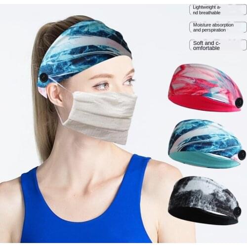 Sweat-absorbent Yoga Headband Sports Sweat-absorbent Headband Men and Women Sports Anti-sweat Belt Yoga Headband Button Headband