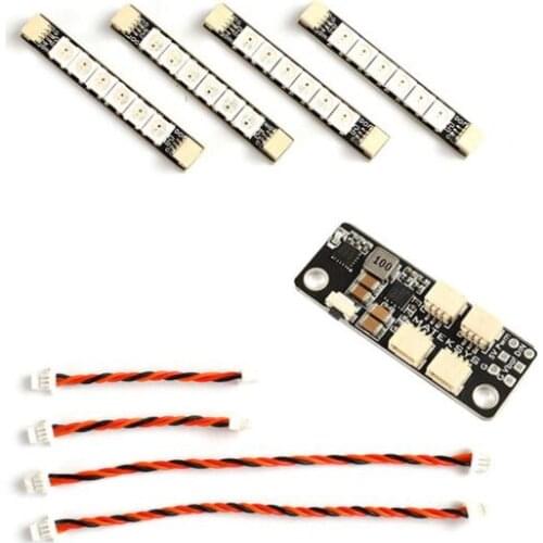 Matek System 2812LED Controller 2-6S LED Control Module with 5V BEC 2812 LED Controller and 2812ARM-4 Light 2812ARM-6 Light LED