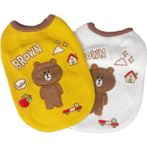 Spring Summer Dog Clothes Cartoon Bear Pets Dogs Clothing For Small Medium Dogs Costume Chihuahua Ropa Perro Pet Shirt Yorkshire