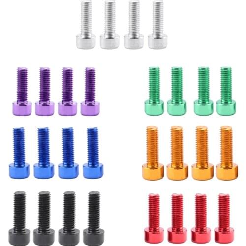 4Pcs Water Bottle Cage Screws Aluminum Alloy Bike Holder Screws Applied to Most Bikes and Cages